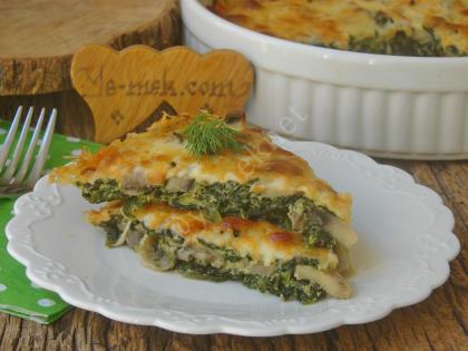 Ispanaklı Mantarlı Yumurta