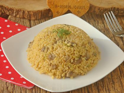 Mantarlı Bulgur Pilavı