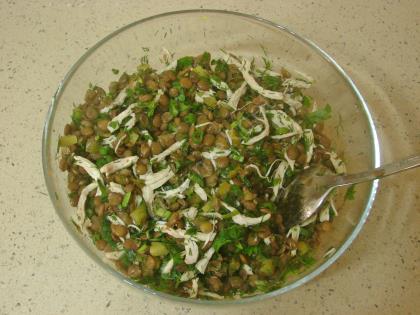 Tavuklu Mercimek Salatası