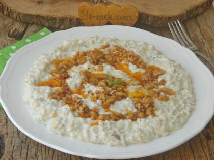 Köz Patlıcanlı Buğday Salatası