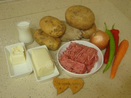 Fırında Kıymalı Patates Püresi