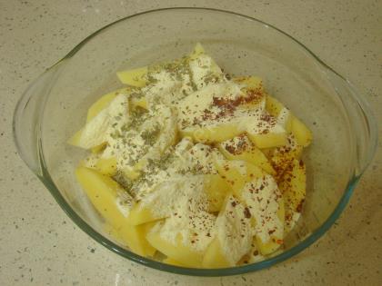 Fırında Mısır Unlu Patates Kızartması