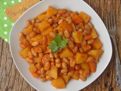 Patatesli Barbunya Yemeği