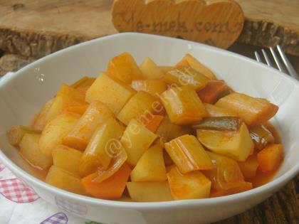 Patatesli Pırasa Yemeği