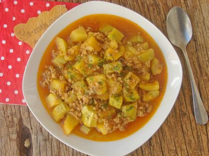 Kıymalı Patatesli Kabak Yemeği