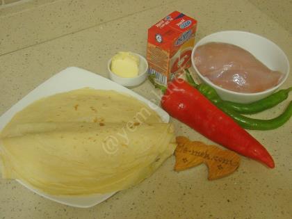 Tavuklu Krep Makarna