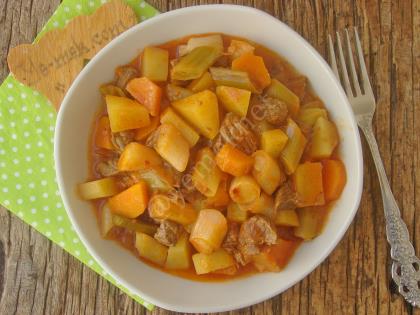 Etli Pırasa Yemeği