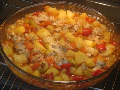 Fırında Sebzeli Tavuk Sote