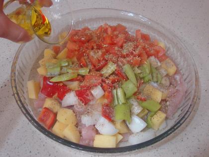 Fırında Sebzeli Tavuk Sote