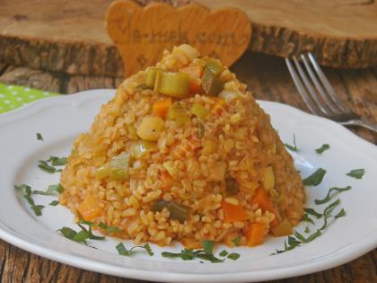 Pırasalı Bulgur Pilavı