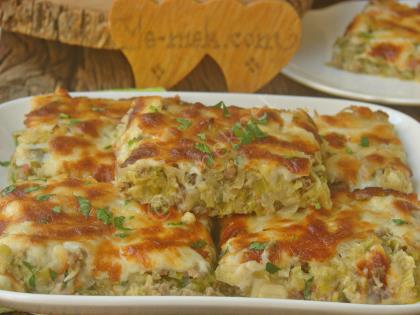 Fırında Kıymalı Pırasa