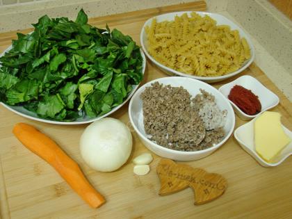 Ispanaklı Kıymalı Makarna