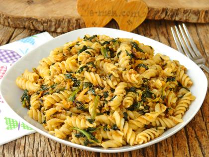 Ispanaklı Kıymalı Makarna