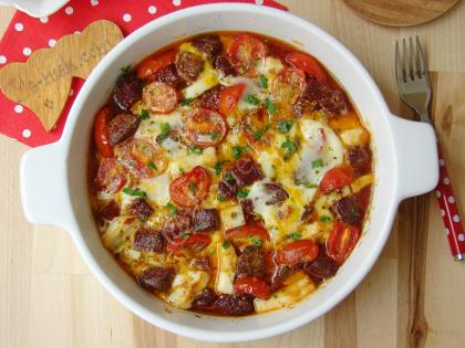 Sucuklu Hellim Peynirli Yumurta