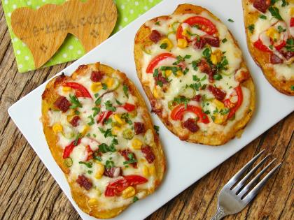 Fırında Patates Pizzası
