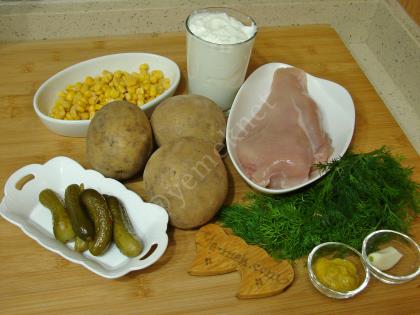 Tavuklu Patates Salatası