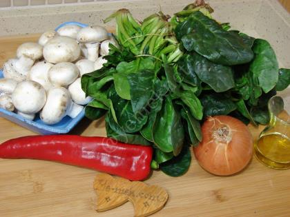 Mantarlı Ispanak Kavurması