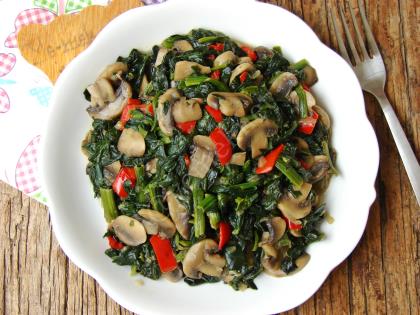 Mantarlı Ispanak Kavurması