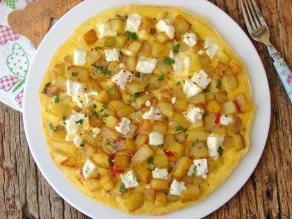 Peynirli Patatesli Omlet
