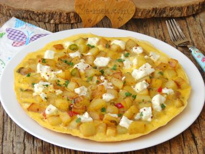 Peynirli Patatesli Omlet