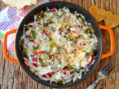 Kaşar Peynirli Biber Kavurması