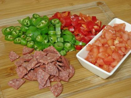 Biberli Sucuklu Yumurta