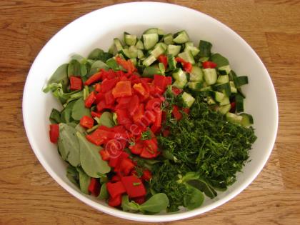 Kabaklı Semizotu Salatası