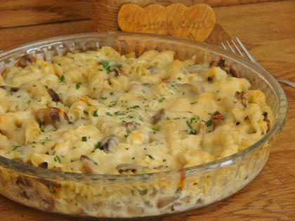 Kremalı Mantarlı Fırın Makarna