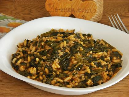 Pirinçli Ispanak Yemeği