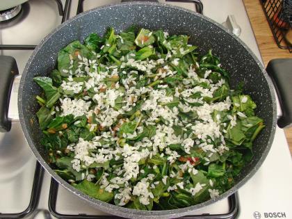 Pirinçli Ispanak Yemeği