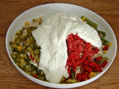 Tavuklu Taze Fasulye Salatası