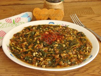 Yeşil Mercimekli Ispanak Yemeği