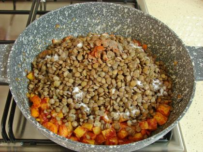 Sebzeli Yeşil Mercimek Yemeği