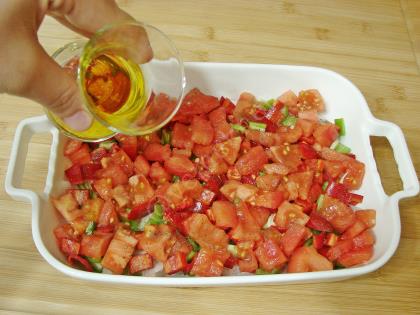 Fırında Sebzeli Soslu Mantar