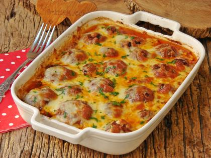 Fırında Sebzeli Soslu Mantar