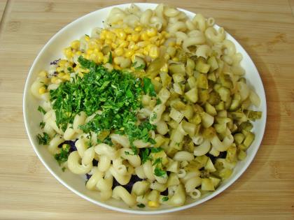 Mor Lahanalı Makarna Salatası