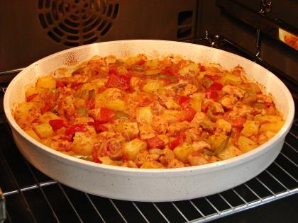 Tavuklu Sebze Kebabı