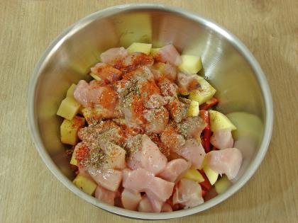 Tavuklu Sebze Kebabı