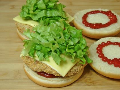 Fırında Tavuk Hamburger