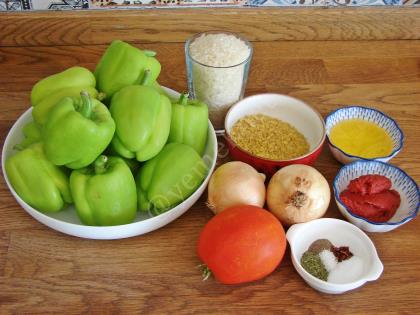 Fırında Biber Dolması