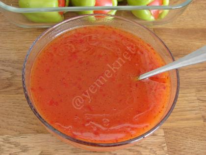 Fırında Biber Dolması