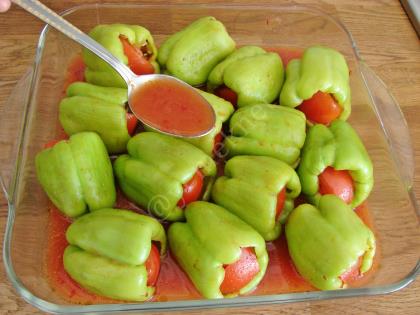 Fırında Biber Dolması