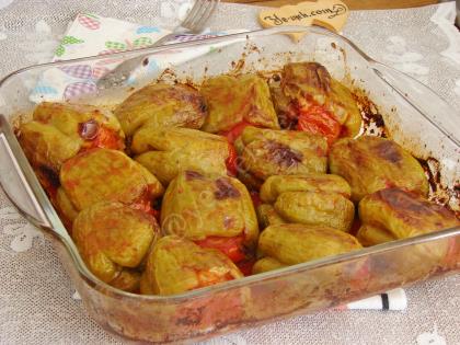 Fırında Biber Dolması