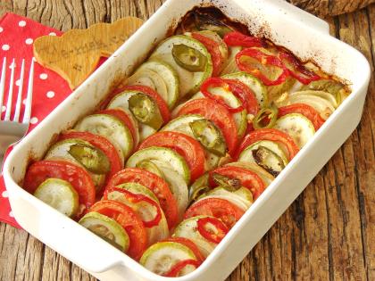 Fırında Domatesli Kabak