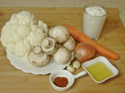 Mantarlı Karnabahar Kavurması