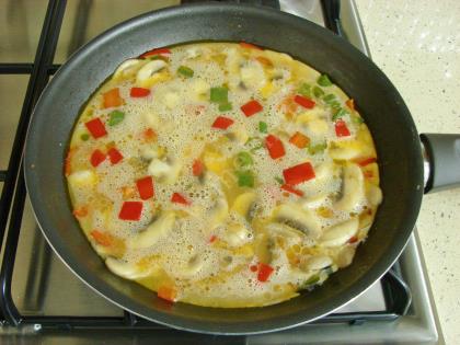 Mantarlı Biberli Omlet