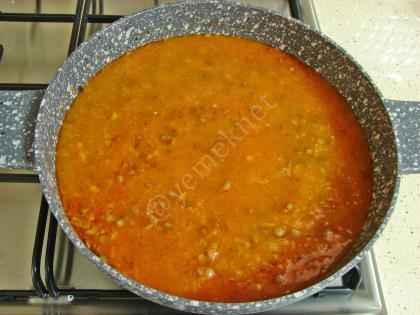 Salçalı Mercimekli Bulgur Pilavı