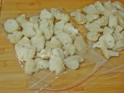 Buzlukta Karnabahar Saklama