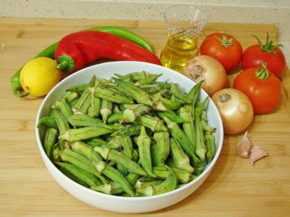 Fırında Bamya Yemeği