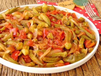 Fırında Bamya Yemeği